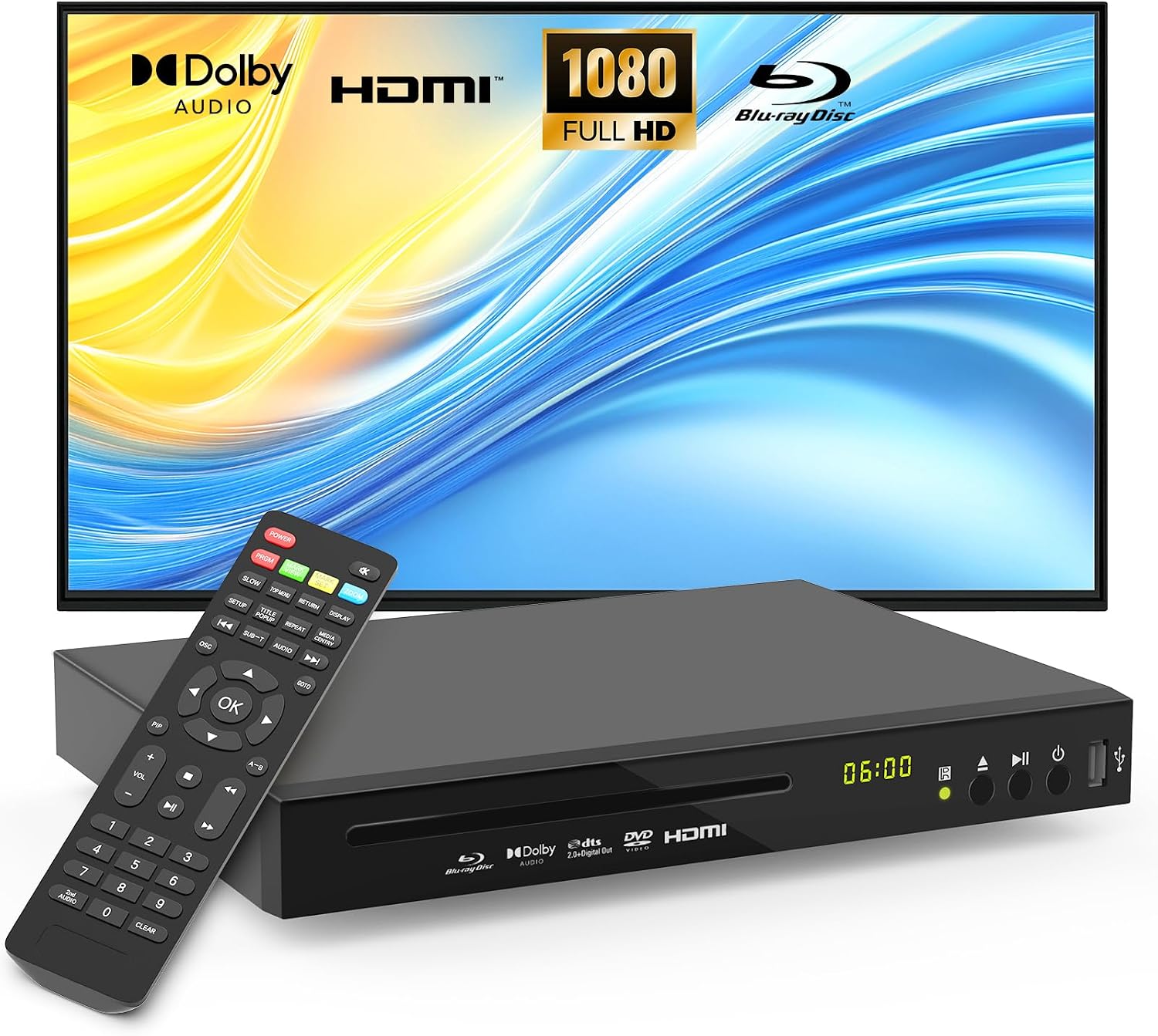 JOYSAILOR Full HD Blu-ray & DVD Player – Home Theater Entertainment System